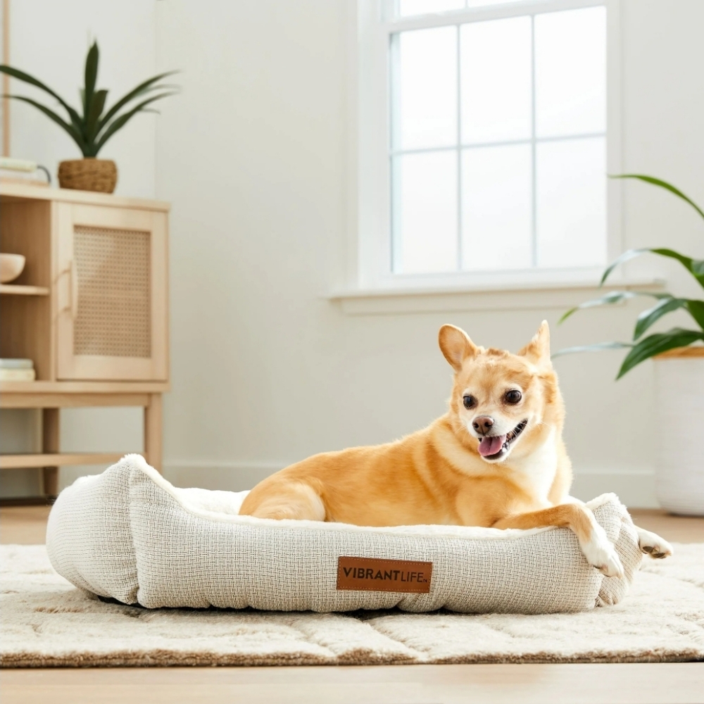 Vibrant Life Cream Pet Bed